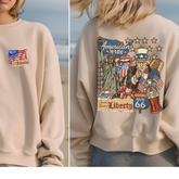 Patriotic Liberty Comfort Colors Tshirt or Crewneck Sweatshirt